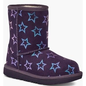 Ugg Big Girls Classic II Iridescent Stars Boot Sz 5 (BG5)